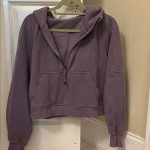 lululemon athletica Lavender scuba half zip size med/large
